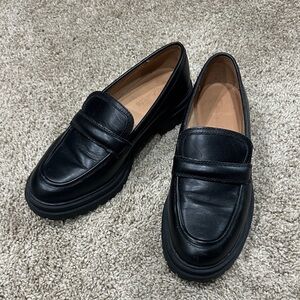 Madewell Black Leather Loafers